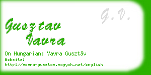gusztav vavra business card